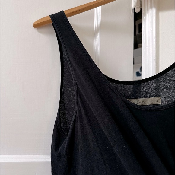 Enza Costa Women’s Scoop Neck Tank Top | Black | Sz Medium - Picture 7 of 9